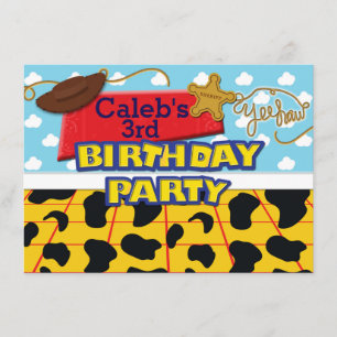 Invitation à une fête d'anniversaire Cowboy Wester