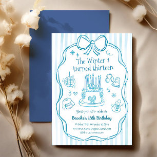 Invitation à une fête d'anniversaire de 13 ans en 