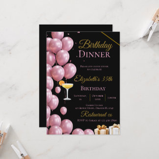 Invitation à une fête d'anniversaire de 35 ans or