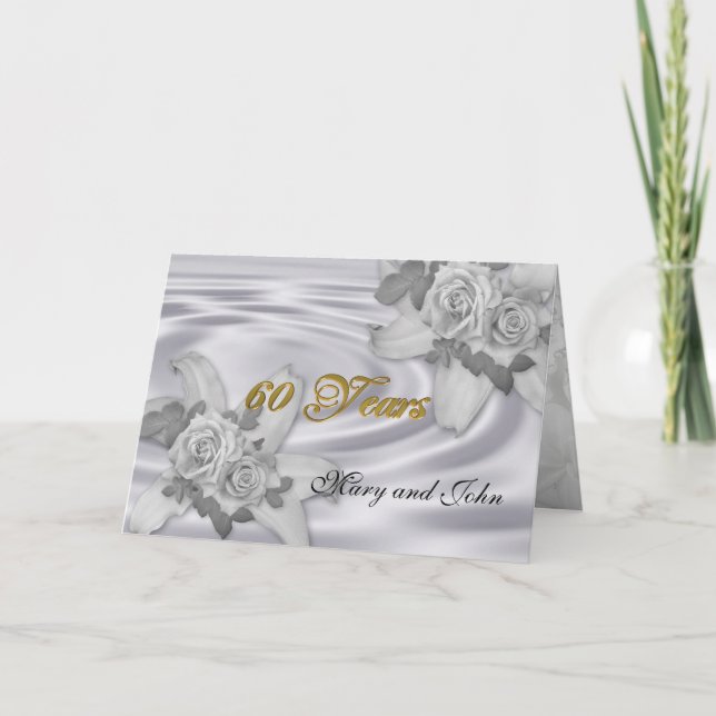 Invitation à une fête d'anniversaire de 60 ans ave (Devant)