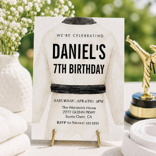 Invitation à une fête d'anniversaire de arts marti