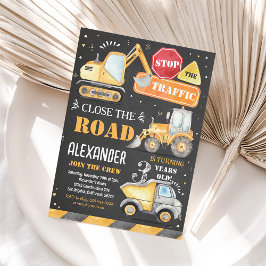 Invitation à une fête d'anniversaire de camion à b