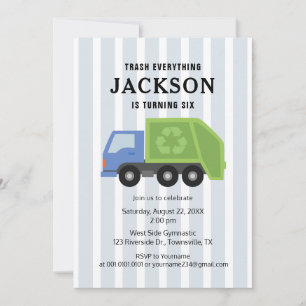 Invitation à une fête d'anniversaire de camion à o