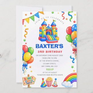 Invitation à une fête d'anniversaire de château go