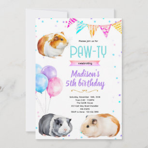 Invitation à une fête d'anniversaire de cochon d'I