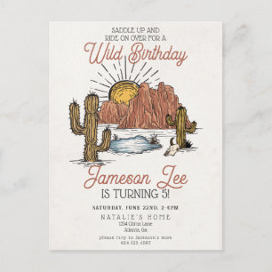 Invitation à une fête d'anniversaire de cow-boy de