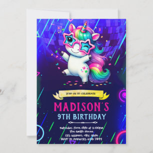 Invitation à une fête d'anniversaire de danse de l
