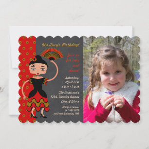 Invitation à une fête d'anniversaire de danse Flam