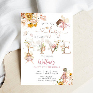 Invitation à une fête d'anniversaire de fée