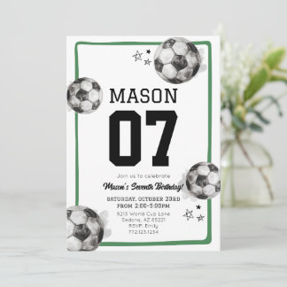 Invitation à une fête d'anniversaire de football