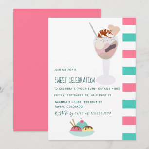 Invitation à une fête d'anniversaire de glace
