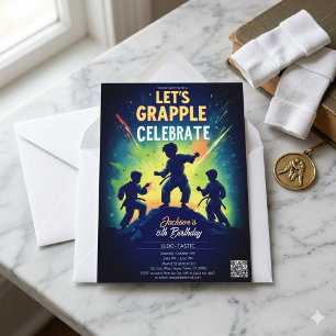 Invitation à une fête d'anniversaire de judo pour 