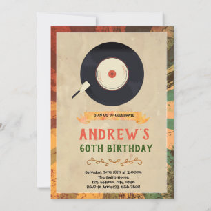 Invitation à une fête d'anniversaire de musique ré
