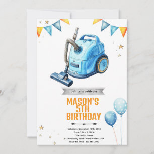 Invitation à une fête d'anniversaire de nettoyage