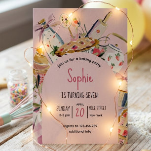 Invitation à une fête d'anniversaire de pâtisserie