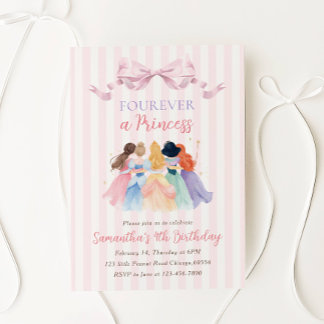 Invitation à une fête d'anniversaire de princesse