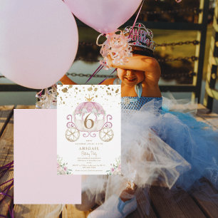 Invitation à une fête d'anniversaire de princesse