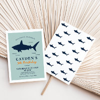 Invitation à une fête d'anniversaire de requin