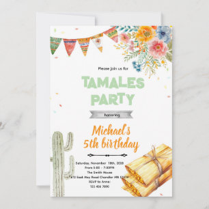 Invitation à une fête d'anniversaire de tamale