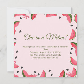Invitation à une fête d'anniversaire d'été à la pa