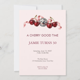 Invitation à une fête d'anniversaire disco aux cer