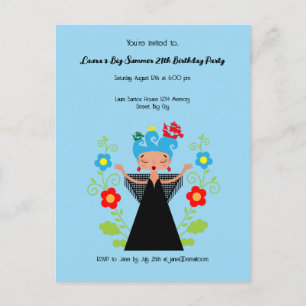 Invitation à une fête d'anniversaire d'une chanteu