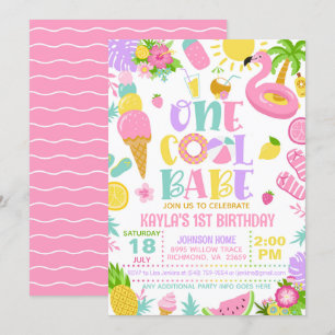 Invitation à une fête d'anniversaire d'une fille c