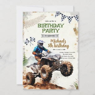 Invitation à une fête d'anniversaire en quad