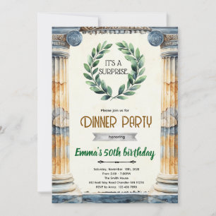 Invitation à une fête d'anniversaire en toge de la