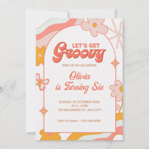 Invitation à une fête d'anniversaire girly rose Gr