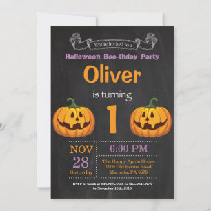 Invitation à une fête d'anniversaire Halloween