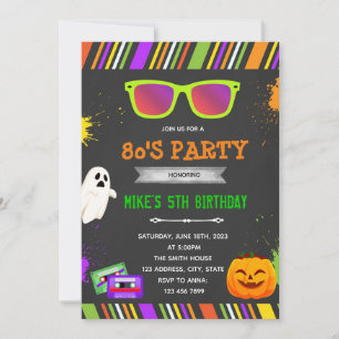invitation à une fête d'anniversaire Halloween des