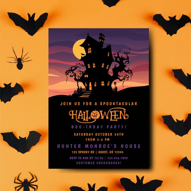 Invitation à une fête d'anniversaire Halloween eff (Créateur téléchargé)