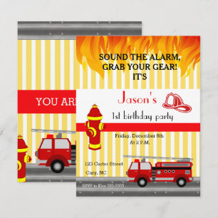 Invitation à une fête d'anniversaire pour camions 