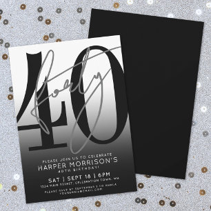 Invitation à une fête d'anniversaire pour les 40 a