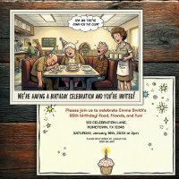 Invitation à une fête d'anniversaire pour senior