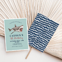 Invitation à une fête d'anniversaire requin