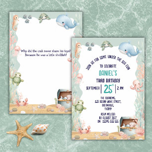 Invitation à une fête d'anniversaire sous la mer