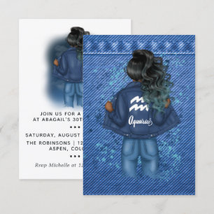 Invitation à une fête d'anniversaire sous le signe