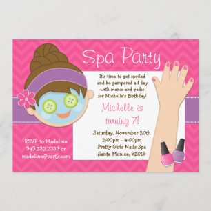 Invitation à une fête d'anniversaire Spa