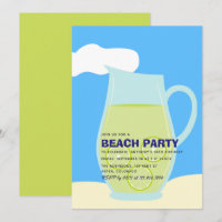 Invitation à une fête d'anniversaire sur la plage