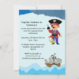 Invitation à une fête d'anniversaire sur le thème