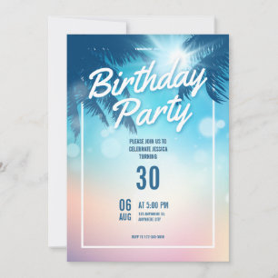 Invitation à une fête d'anniversaire sur le thème