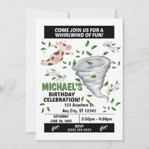 Invitation à une fête d'anniversaire Tornade