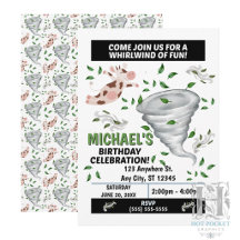 Invitation à une fête d'anniversaire Tornade