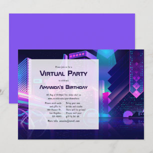 Invitation à une fête d'anniversaire virtuelle