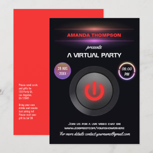 Invitation à une fête d'anniversaire virtuelle