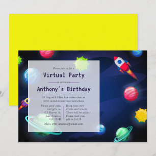 Invitation à une fête d'anniversaire virtuelle dan
