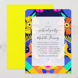 Invitation à une fête d'anniversaire virtuelle d'é