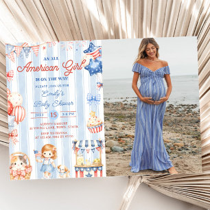 Invitation à une fête de baby shower pour une fill